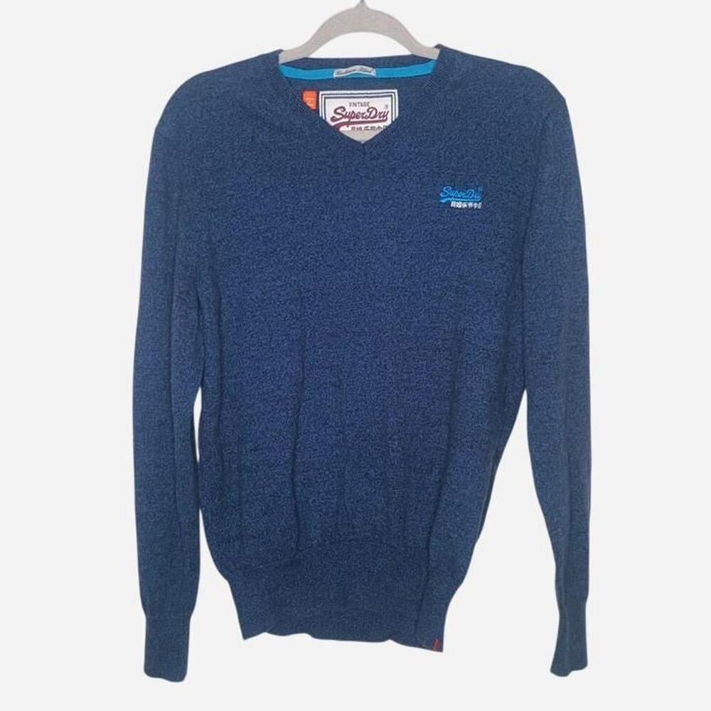 Superdry Blue Heathered Knit Sweater  size L